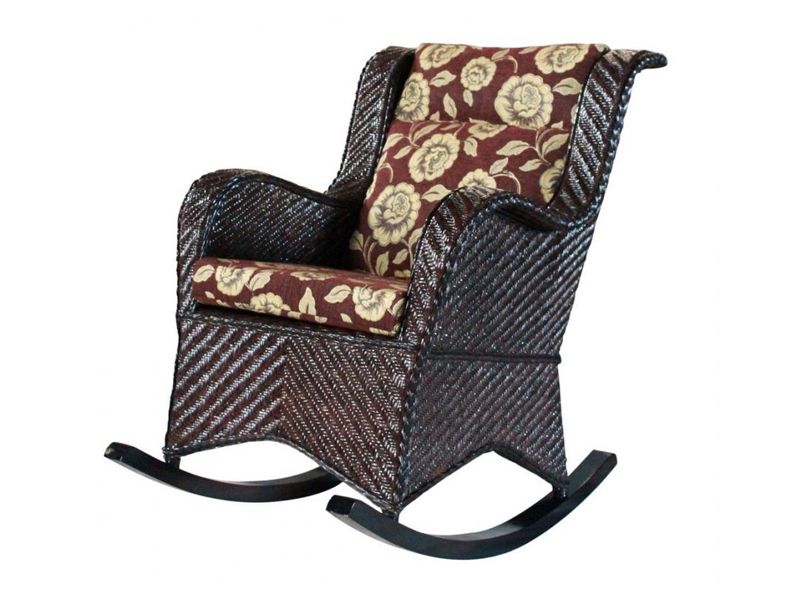 кресло-качалка из натурального ротанга Casablanca - темно-коричневый
