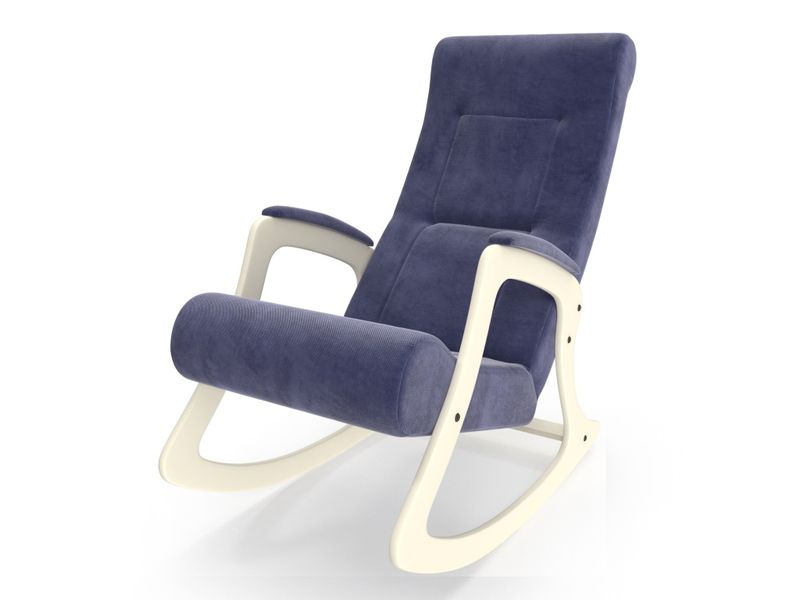 кресло-качалка модель 2 - цвет Verona Denim Blue/основание дуб шампань