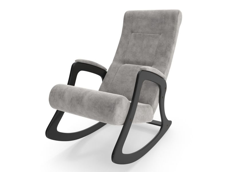 кресло-качалка модель 2 - цвет Verona Light Grey/основание венге