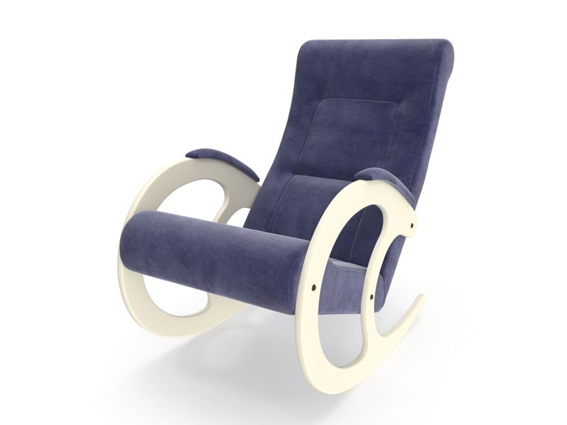 кресло-качалка модель 3 - цвет Verona Denim Blue/основание дуб шампань