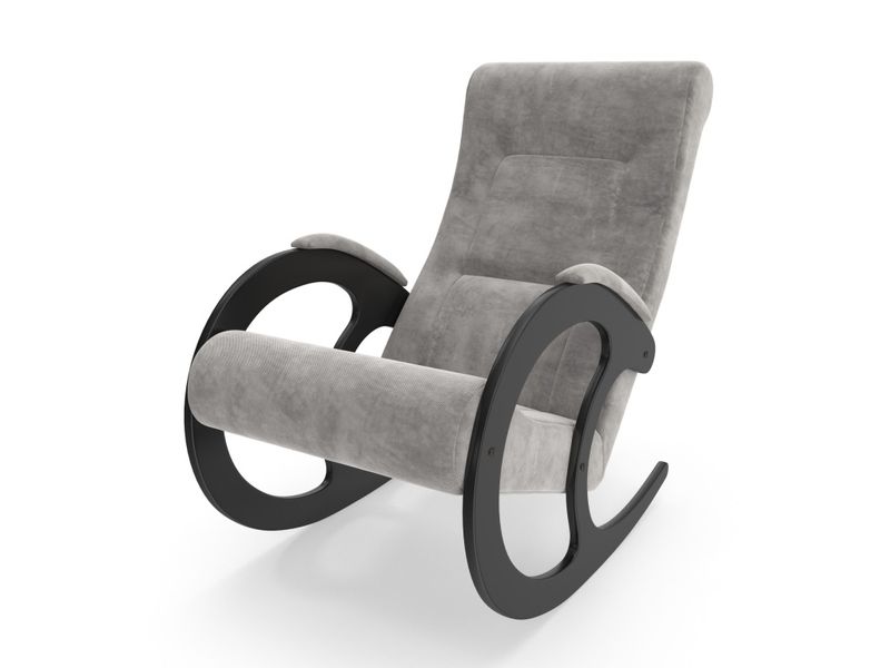 кресло-качалка модель 3 - цвет Verona Light Grey/основание венге