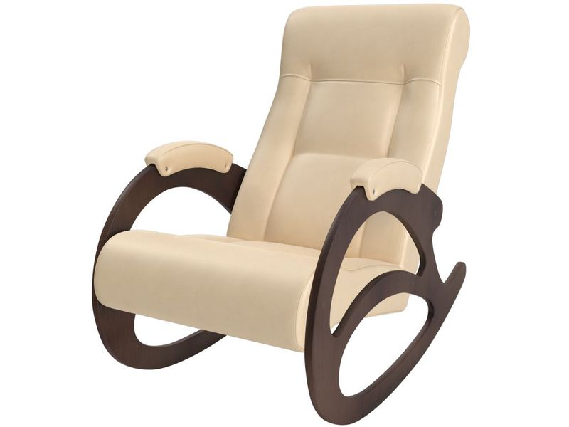 кресло-качалка модель 4 б/л - цвет Polaris beige/основание орех