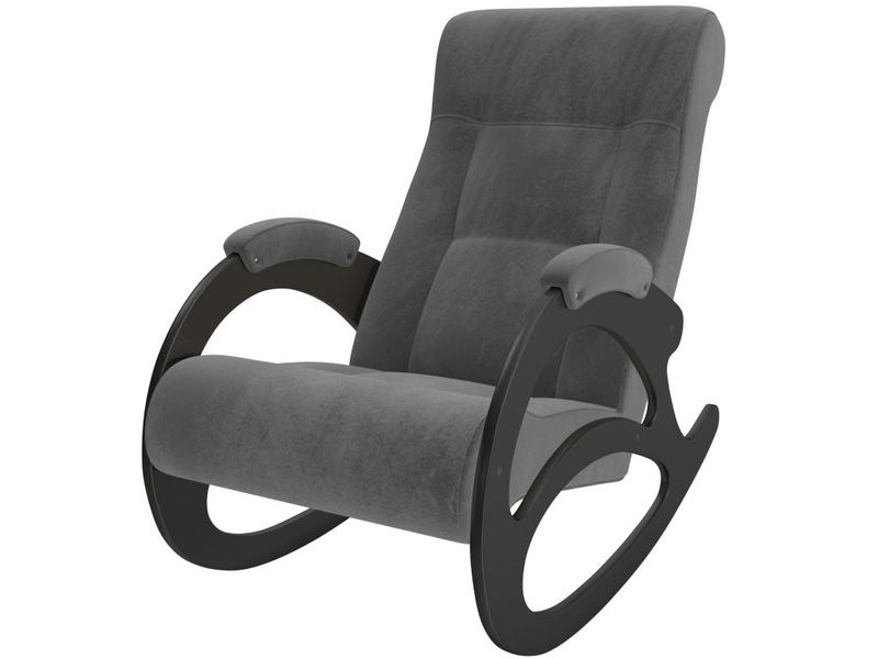 кресло-качалка модель 4 б/л - цвет Verona Antrazite Grey/основание венге