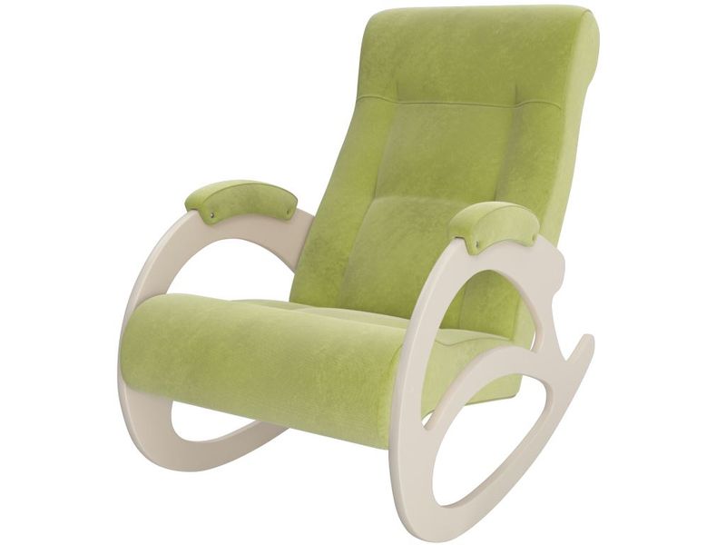 кресло-качалка модель 4 б/л - цвет Verona Apple Green/основание дуб шампань