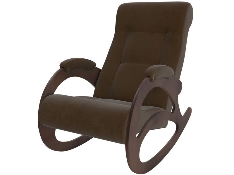 кресло-качалка модель 4 б/л - цвет Verona Brown/основание орех
