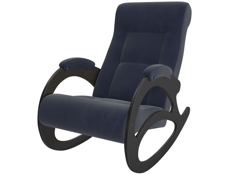 кресло-качалка модель 4 б/л - цвет Verona Denim Blue/основание венге