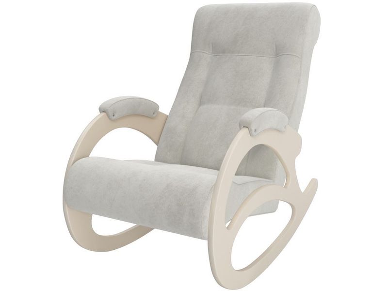 кресло-качалка модель 4 б/л - цвет Verona Light Grey/основание дуб шампань