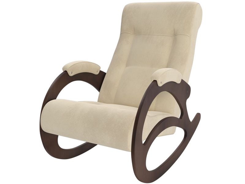 кресло-качалка модель 4 б/л - цвет Verona Vanilla/основание орех
