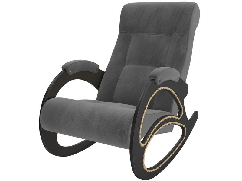 кресло-качалка модель 4 - цвет Verona Antrazite Grey/основание венге