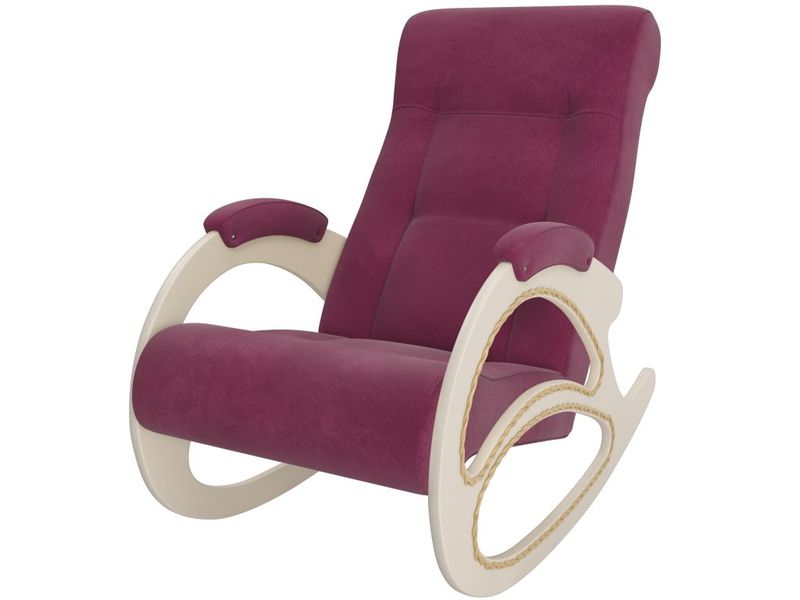 кресло-качалка модель 4 - цвет Verona Cyklam/основание дуб шампань
