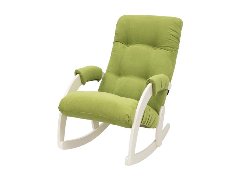 кресло-качалка модель 67 - цвет Verona Apple Green/основание дуб шампань