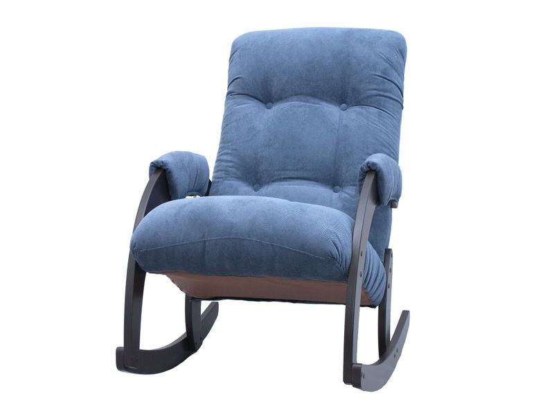 кресло-качалка модель 67 - цвет Verona Denim Blue/основание венге