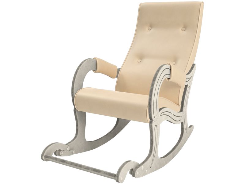 кресло-качалка модель 707 - цвет Polaris beige/основание дуб шампань патина