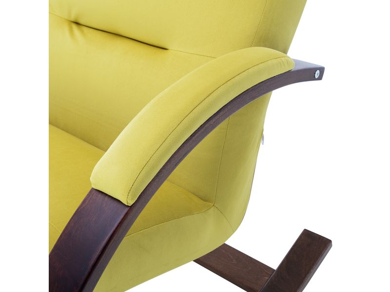 Кресло-качалка Leset Милано цвет орех текстура велюр V28