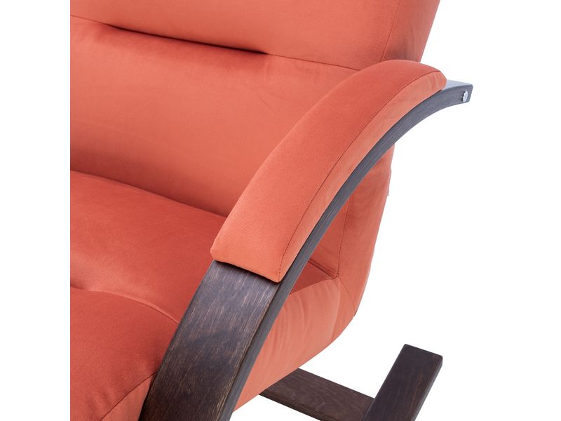 Кресло-качалка Leset Милано цвет орех текстура велюр V39