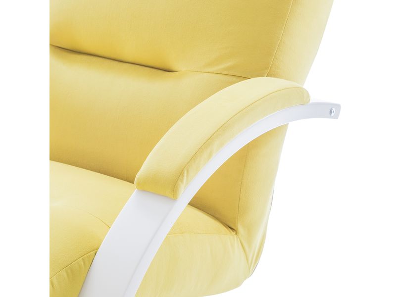 Кресло-качалка Leset Милано цвет слоновая кость велюр V28