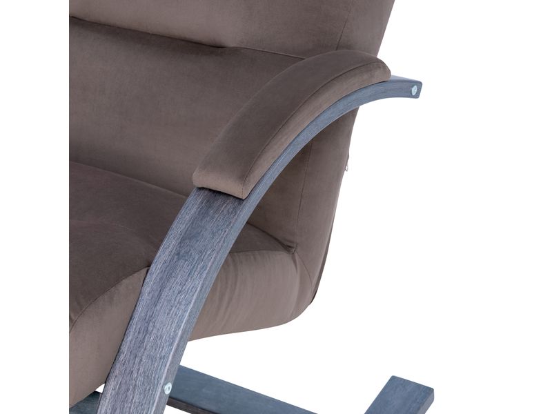 Кресло-качалка Leset Милано цвет венге текстура велюр V23