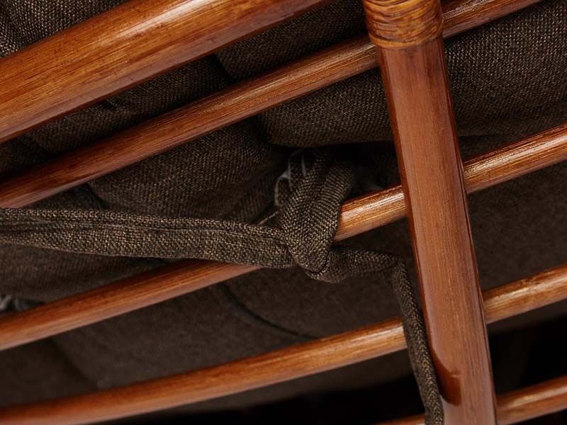 Кресло-качалка Папасан Pecan (орех) подушка ткань коричневая 3М7-147