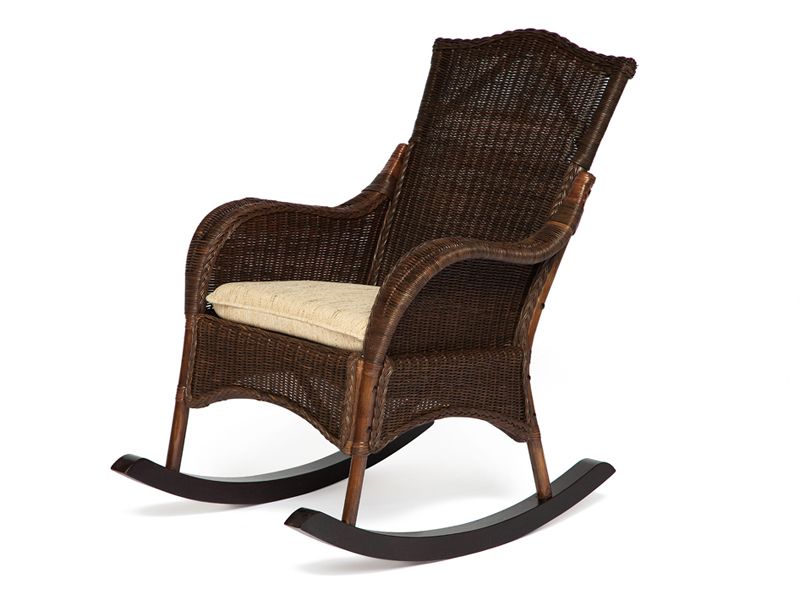 кресло-качалка из натурального ротанга Bali цвет браун
