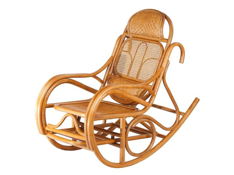 кресло-качалка с выдвижной подножкой JR ALDINO - темный мед