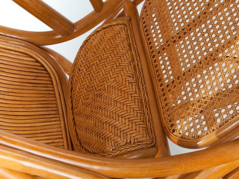 кресло-качалка с выдвижной подножкой JR ALDINO - темный мед