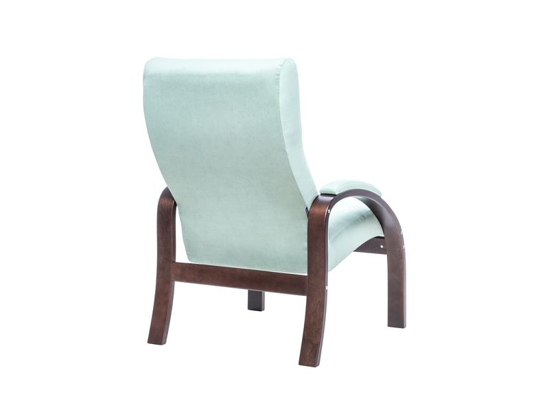 Кресло Leset Лион цвет орех текстура/велюр V14 бирюзовый