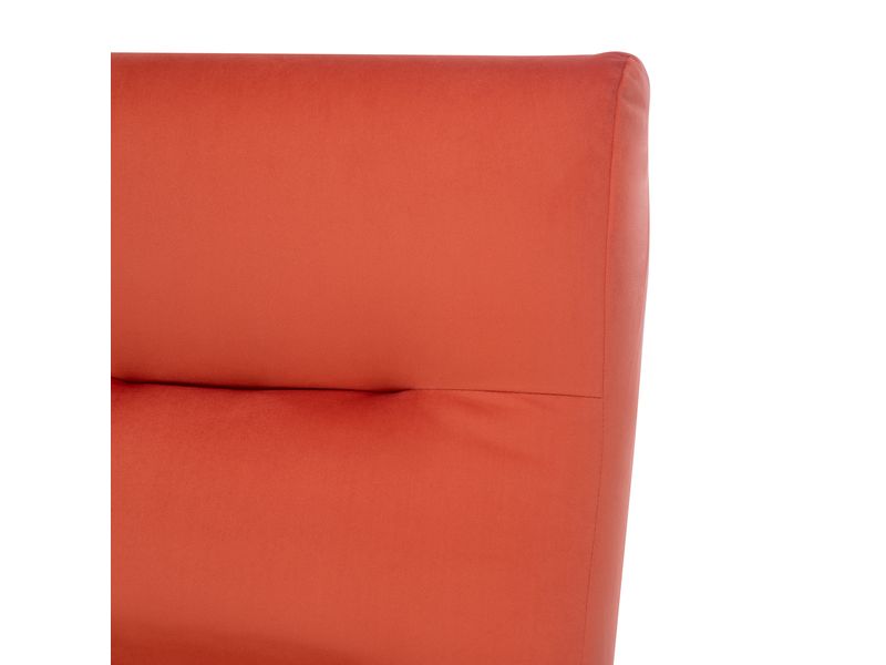 Кресло Leset Лион цвет орех текстура/велюр V39 оранжевый