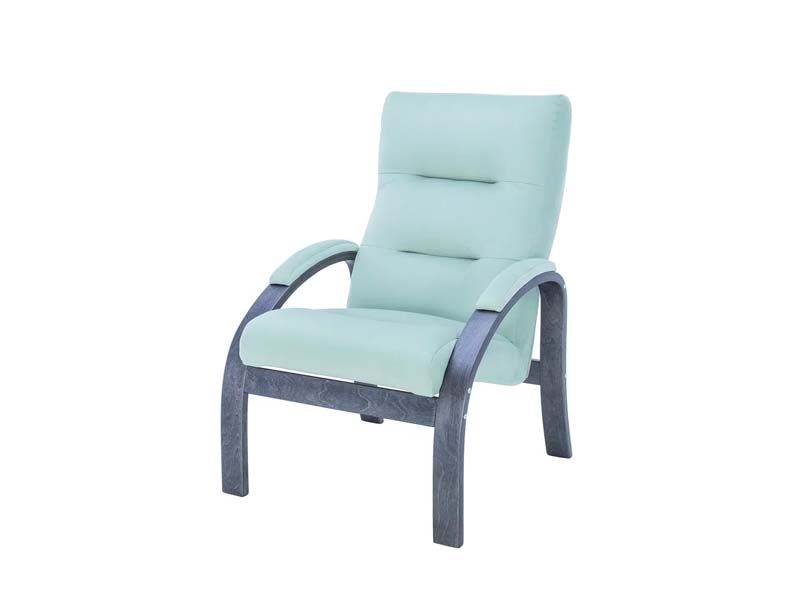 Кресло Leset Лион цвет венге текстура/велюр V14 бирюзовый