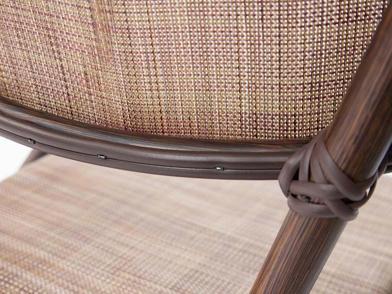 кресло из полиротанга Milano Junior mod. AD642003TX цвет коричневый/бежевый
