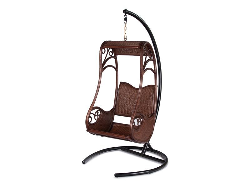 подвесное кресло на стойке Hanging 003 цвет темный (коричневый)