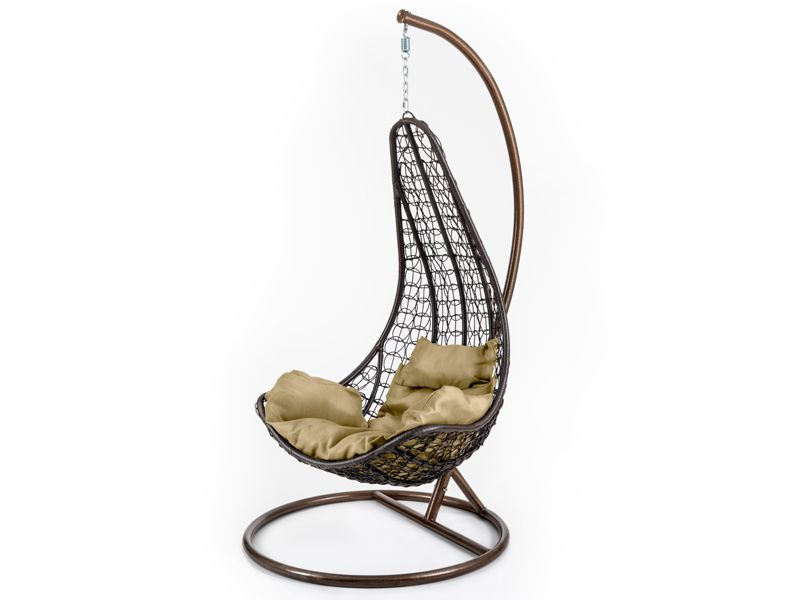 подвесное кресло (mod. SC-010) с подушкой цвет коричневый