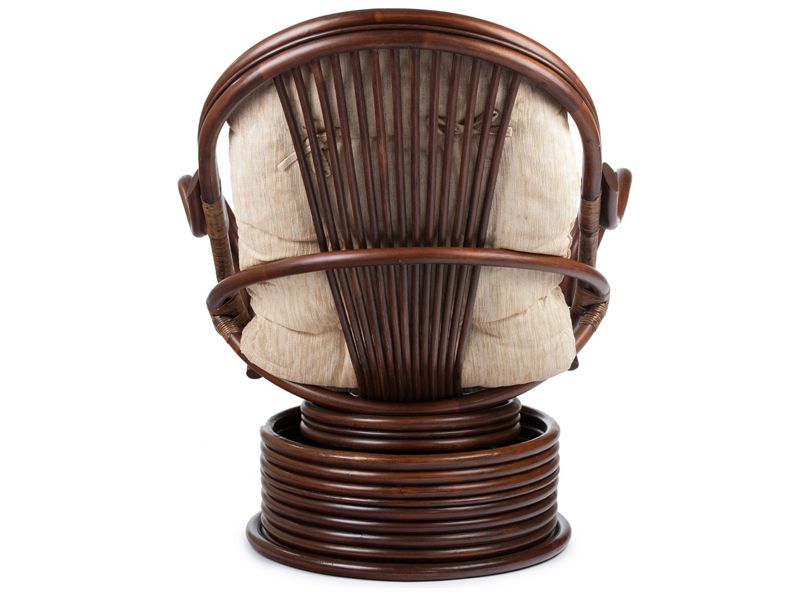 кресло качалка механическая из ротанга SMK31 Royal Rocker - цвет коричневый (brown)