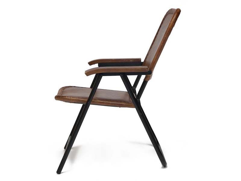 складное кресло Такома 2111 из натуральной кожи цвет коричневый «Лофт»