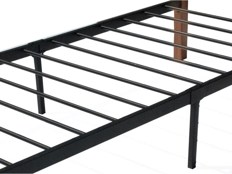 Кровать AT 915 металлический каркас + основание (90 см x 200 см) цвет красный дуб/черный