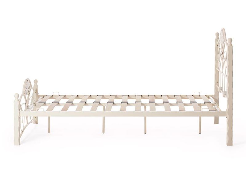 Кровать Canzona основание из деревянных ламелей (120 см x 200 см) цвет белый (butter white)