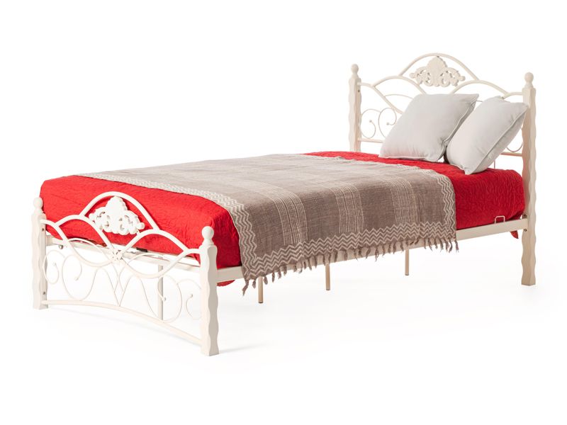 Кровать Canzona основание из деревянных ламелей (140 см x 200 см) цвет белый (butter white)