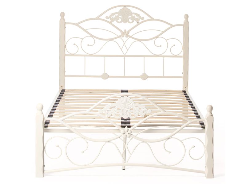 Кровать Canzona основание из деревянных ламелей (140 см x 200 см) цвет белый (butter white)