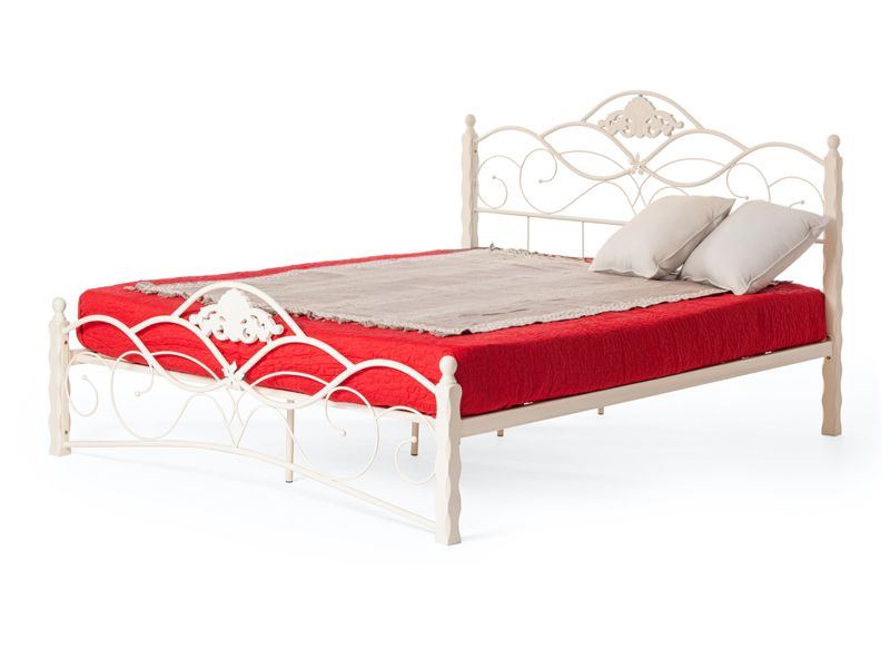 Кровать Canzona основание из деревянных ламелей (160 см x 200 см) цвет белый (butter white)