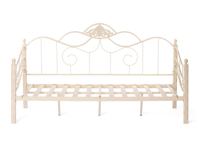 Кровать Canzona основание из деревянных ламелей (90 см x 200 см) цвет белый (butter white)