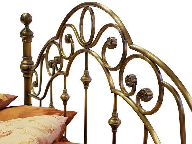 Кровать двуспальная 9603 Виктория основание из деревянных ламелей (160 см x 200 см) цвет античная медь
