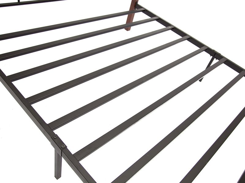 Кровать AT 822 металлический каркас + основание  (180 см x 200 см) цвет красный дуб/черный