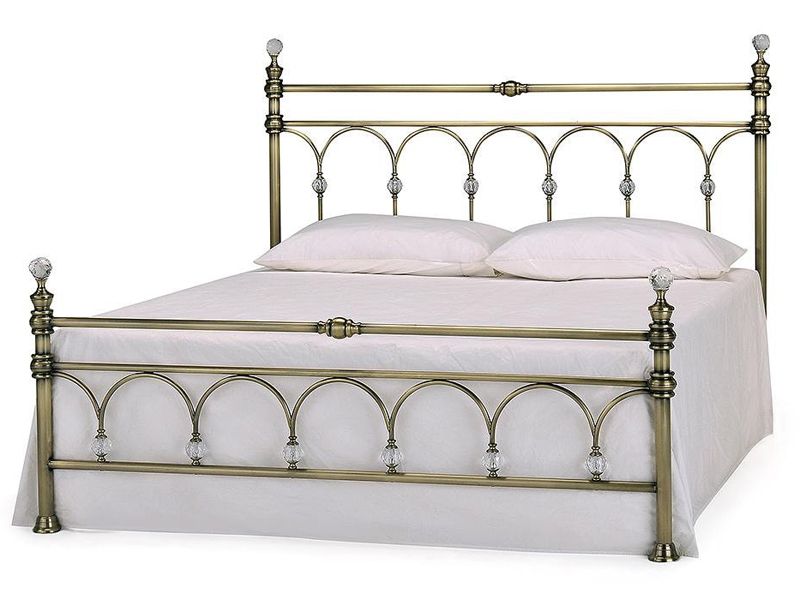Кровать двуспальная Windsor основание из деревянных ламелей (160 см x 200 см) цвет античная медь