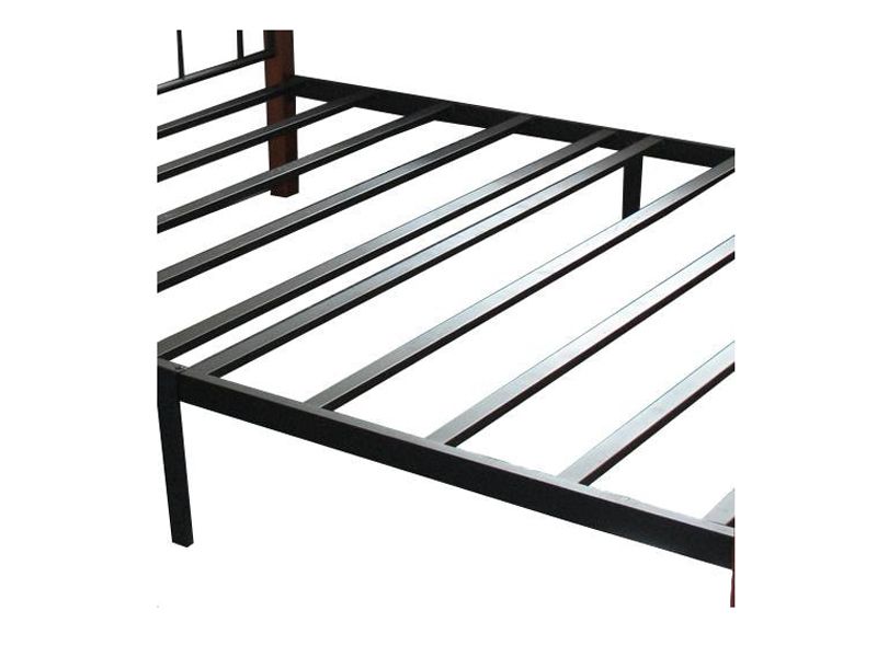 Кровать кованая AT 803 металлическое основание (140 см x 200 см) цвет красный дуб/черный