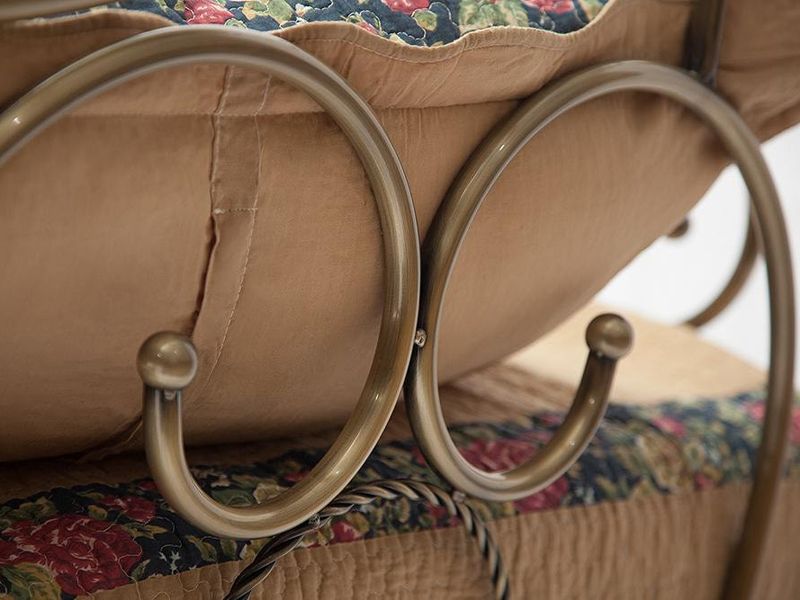 Кровать-кушетка Jane основание из деревянных ламелей (90см x 200см) цвет античная медь