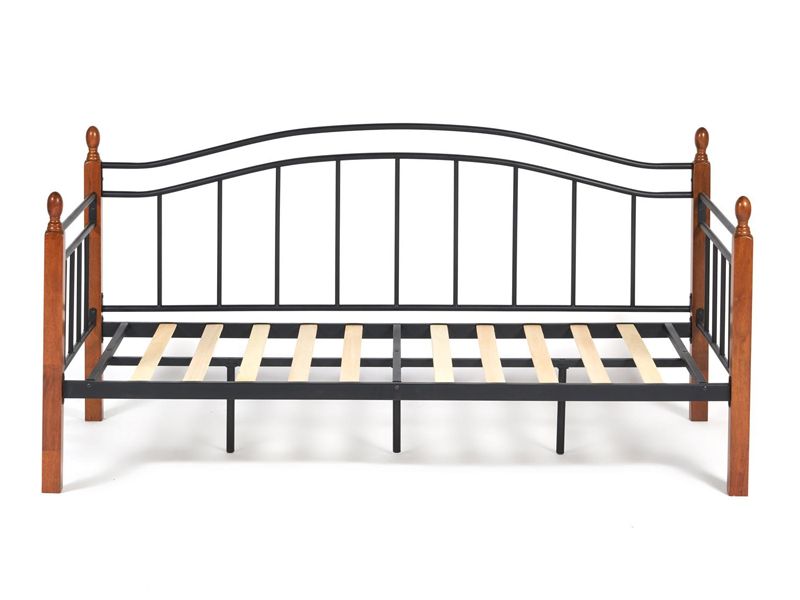 Кровать Landler основание из деревянных ламелей (90 см x 200 см) цвет красный дуб/черный