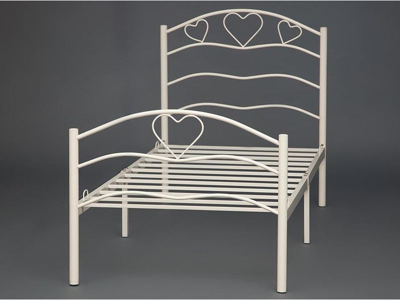 Кровать односпальная Roxie + основание (90 см x 200 см) цвет белый