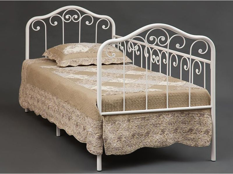 Кровать-софа Leto металлическое основание (90см x 200см) цвет белый