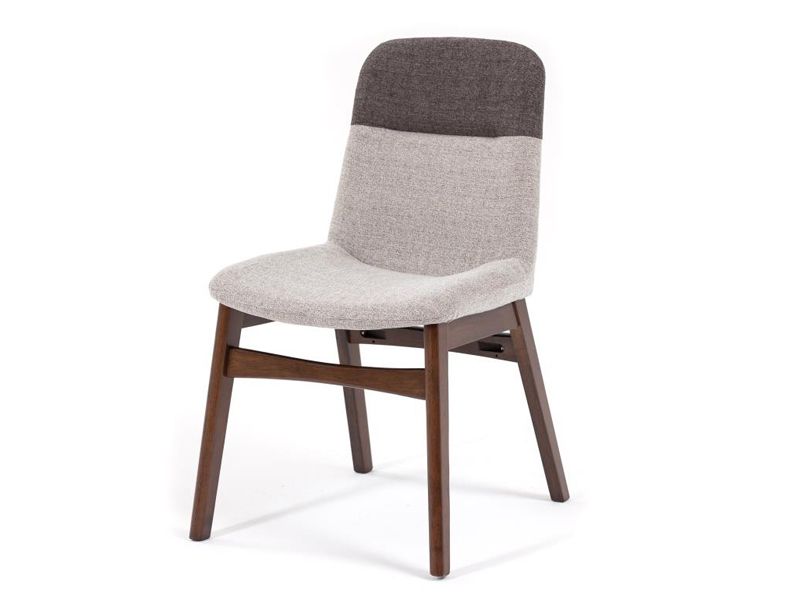 обеденное кресло Bangi LW1813 - цвет NEW WALNUT 83540/комбинированный (светло-серый и темно-серый)