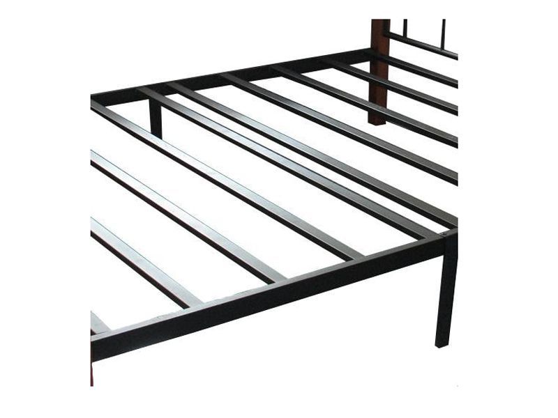 Кровать AT 808 металлическое основание (160 см x 200 см) цвет красный дуб/черный