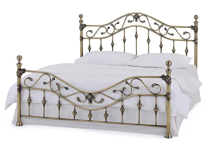 Кровать кованая Шарлотта металлическое основание (160 см x 200 см) цвет античная медь